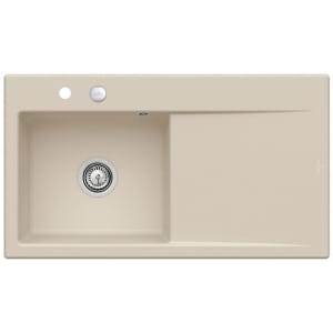 Villeroy & Boch Subway Style 50 Einbauspüle, Ablaufgarnitur mit Excenterbetätigung, Becken links