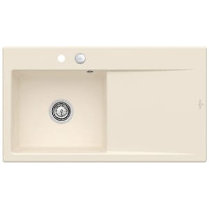 Villeroy & Boch Subway Style 50 Einbauspüle, Ablaufgarnitur mit Excenterbetätigung, Becken links