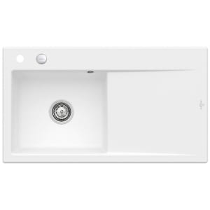 Villeroy & Boch Subway Style 50 Einbauspüle, Ablaufgarnitur mit Excenterbetätigung, Becken links