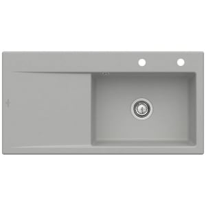 Villeroy & Boch Subway Style 60 Einbauspüle, Ablaufgarnitur mit Handbetätigung, Becken rechts