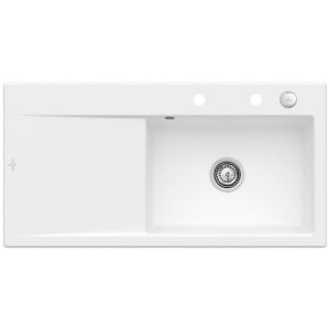 Villeroy & Boch Subway Style 60 Einbauspüle, Ablaufgarnitur mit Excenterbetätigung, Becken rechts