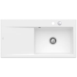 Villeroy & Boch Subway Style 60 Einbauspüle, Ablaufgarnitur mit Excenterbetätigung, Becken rechts