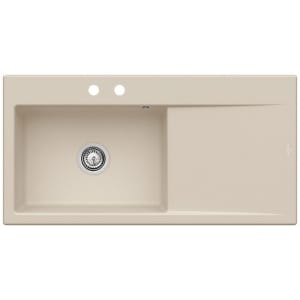 Villeroy & Boch Subway Style 60 Einbauspüle, Ablaufgarnitur mit Handbetätigung, Becken links