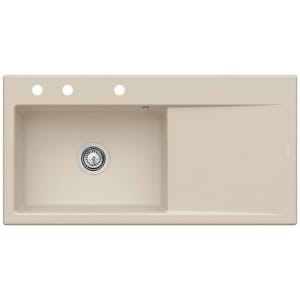 Villeroy & Boch Subway Style 60 Einbauspüle, Ablaufgarnitur mit Handbetätigung, Becken links