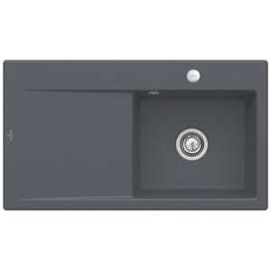 Villeroy & Boch Subway Style 50 FLAT flächenbündige Spüle, Ablaufgarnitur mit Excenterbetätigung, Becken rechts