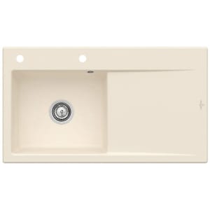 Villeroy & Boch Subway Style 50 FLAT flächenbündige Spüle, Ablaufgarnitur mit Handbetätigung, Becken links