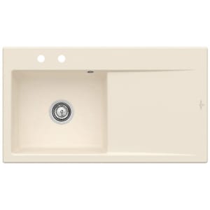 Villeroy & Boch Subway Style 50 FLAT flächenbündige Spüle, Ablaufgarnitur mit Handbetätigung, Becken links