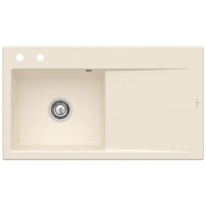 Villeroy & Boch Subway Style 50 FLAT flächenbündige Spüle, Ablaufgarnitur mit Handbetätigung, Becken links