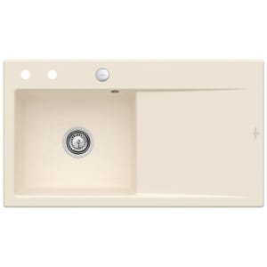 Villeroy & Boch Subway Style 50 FLAT flächenbündige Spüle, Ablaufgarnitur mit Excenterbetätigung, Becken links