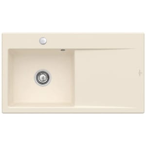 Villeroy & Boch Subway Style 50 FLAT flächenbündige Spüle, Ablaufgarnitur mit Excenterbetätigung, Becken links