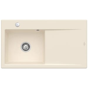 Villeroy & Boch Subway Style 50 FLAT flächenbündige Spüle, Ablaufgarnitur mit Excenterbetätigung, Becken links