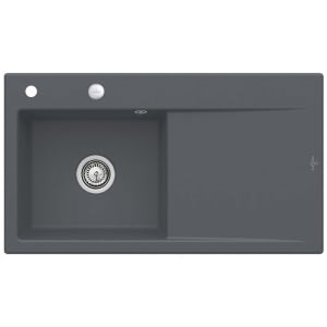 Villeroy & Boch Subway Style 50 FLAT flächenbündige Spüle, Ablaufgarnitur mit Excenterbetätigung, Becken links