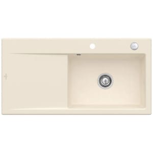 Villeroy & Boch Subway Style 60 FLAT flächenbündige Spüle, Ablaufgarnitur mit Excenterbetätigung, Becken rechts