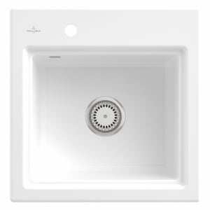 Villeroy & Boch Subway Style 50 S Einbauspüle, Ablaufgarnitur mit Handbetätigung