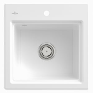 Villeroy & Boch Subway Style 50 S Einbauspüle, Ablaufgarnitur mit Handbetätigung