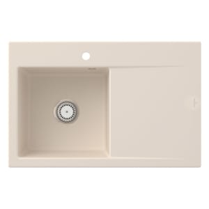 Villeroy & Boch Subway Style 45 Einbauspüle, Ablaufgarnitur mit Handbetätigung, Becken links