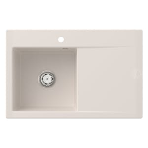 Villeroy & Boch Subway Style 45 Einbauspüle, Ablaufgarnitur mit Handbetätigung, Becken links