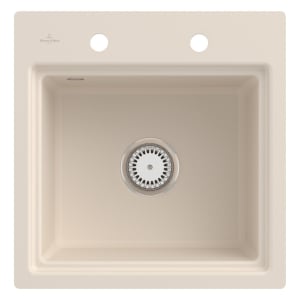 Villeroy & Boch Subway Style 50 S FLAT flächenbündige Spüle, Ablaufgarnitur mit Excenterbetätigung, inkl. Abtropfgitter