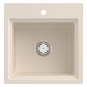 Villeroy & Boch Subway Style 50 S FLAT flächenbündige Spüle, Ablaufgarnitur mit Excenterbetätigung, inkl. Abtropfgitter