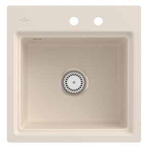 Villeroy & Boch Subway Style 50 S FLAT flächenbündige Spüle, Ablaufgarnitur mit Excenterbetätigung, inkl. Abtropfgitter