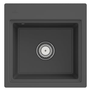 Villeroy & Boch Subway Style 50 S FLAT flächenbündige Spüle, Ablaufgarnitur mit Excenterbetätigung, inkl. Abtropfgitter