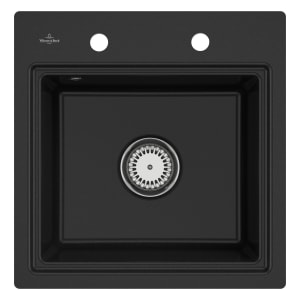 Villeroy & Boch Subway Style 50 S FLAT flächenbündige Spüle, Ablaufgarnitur mit Excenterbetätigung, inkl. Abtropfgitter