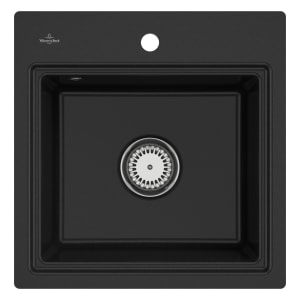 Villeroy & Boch Subway Style 50 S FLAT flächenbündige Spüle, Ablaufgarnitur mit Excenterbetätigung, inkl. Abtropfgitter