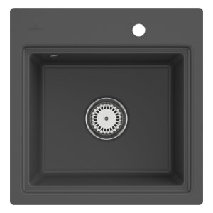 Villeroy & Boch Subway Style 50 S FLAT flächenbündige Spüle, Ablaufgarnitur mit Handbetätigung, inkl. Abtropfgitter