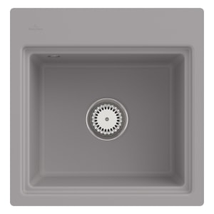 Villeroy & Boch Subway Style 50 S FLAT flächenbündige Spüle, Ablaufgarnitur mit Handbetätigung, inkl. Abtropfgitter