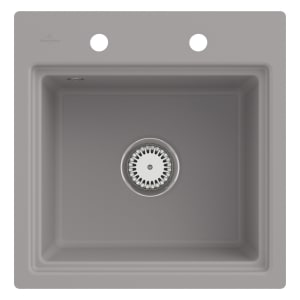 Villeroy & Boch Subway Style 50 S FLAT flächenbündige Spüle, Ablaufgarnitur mit Handbetätigung, inkl. Abtropfgitter