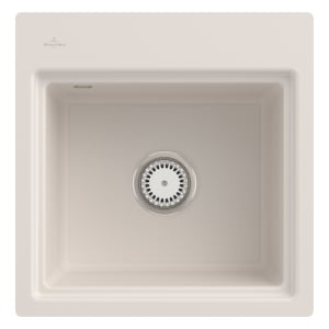 Villeroy & Boch Subway Style 50 S FLAT flächenbündige Spüle, Ablaufgarnitur mit Handbetätigung, inkl. Abtropfgitter