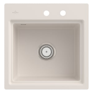 Villeroy & Boch Subway Style 50 S FLAT flächenbündige Spüle, Ablaufgarnitur mit Handbetätigung, inkl. Abtropfgitter