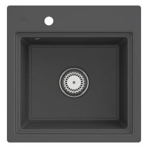 Villeroy & Boch Subway Style 50 S FLAT flächenbündige Spüle, Ablaufgarnitur mit Excenterbetätigung, inkl. Abtropfgitter