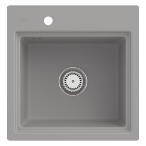 Villeroy & Boch Subway Style 50 S FLAT flächenbündige Spüle, Ablaufgarnitur mit Excenterbetätigung, inkl. Abtropfgitter