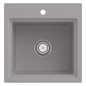 Villeroy & Boch Subway Style 50 S FLAT flächenbündige Spüle, Ablaufgarnitur mit Excenterbetätigung, inkl. Abtropfgitter