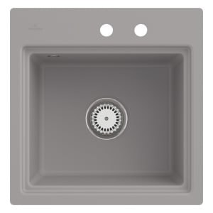 Villeroy & Boch Subway Style 50 S FLAT flächenbündige Spüle, Ablaufgarnitur mit Excenterbetätigung, inkl. Abtropfgitter