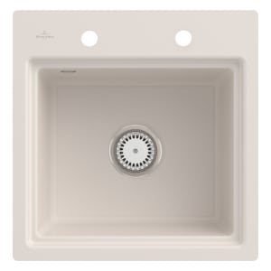 Villeroy & Boch Subway Style 50 S FLAT flächenbündige Spüle, Ablaufgarnitur mit Excenterbetätigung, inkl. Abtropfgitter