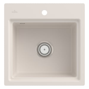 Villeroy & Boch Subway Style 50 S FLAT flächenbündige Spüle, Ablaufgarnitur mit Excenterbetätigung, inkl. Abtropfgitter