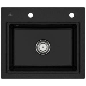 Villeroy & Boch Subway Style 60 S Einbauspüle, Ablaufgarnitur mit Handbetätigung, inkl. Abtropfgitter