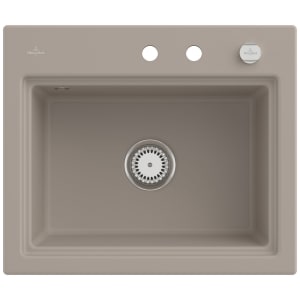 Villeroy & Boch Subway Style 60 S Einbauspüle, Ablaufgarnitur mit Excenterbetätigung, inkl. Abtropfgitter