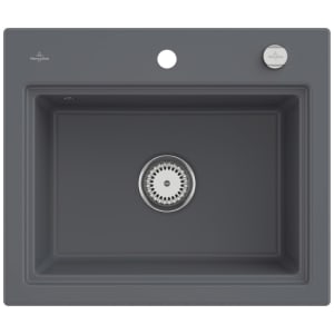 Villeroy & Boch Subway Style 60 S Einbauspüle, Ablaufgarnitur mit Excenterbetätigung, inkl. Abtropfgitter