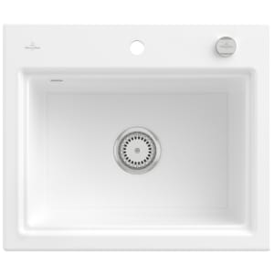 Villeroy & Boch Subway Style 60 S Einbauspüle, Ablaufgarnitur mit Excenterbetätigung, inkl. Abtropfgitter