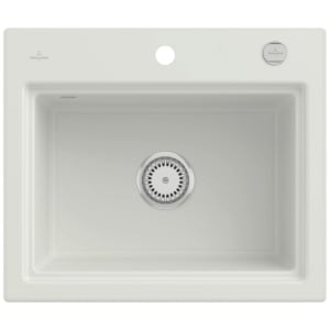 Villeroy & Boch Subway Style 60 S Einbauspüle, Ablaufgarnitur mit Excenterbetätigung, inkl. Abtropfgitter