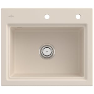 Villeroy & Boch Subway Style 60 S FLAT flächenbündige Spüle, Ablaufgarnitur mit Handbetätigung, inkl. Abtropfgitter