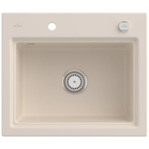 Villeroy & Boch Subway Style 60 S FLAT flächenbündige Spüle, Ablaufgarnitur mit Excenterbetätigung, inkl. Abtropfgitter