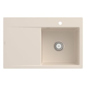 Villeroy & Boch Subway Style 45 FLAT flächenbündige Spüle, Ablaufgarnitur mit Excenterbetätigung, Becken rechts