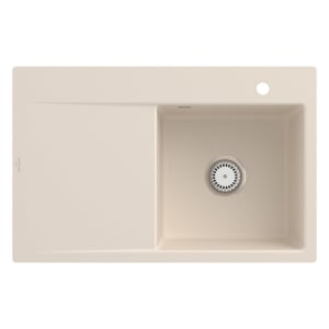 Villeroy & Boch Subway Style 45 FLAT flächenbündige Spüle, Ablaufgarnitur mit Excenterbetätigung, Becken rechts