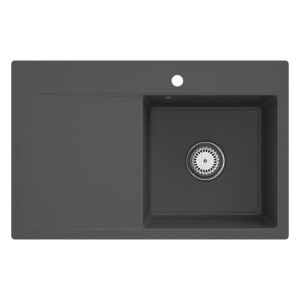 Villeroy & Boch Subway Style 45 FLAT flächenbündige Spüle, Ablaufgarnitur mit Excenterbetätigung, Becken rechts