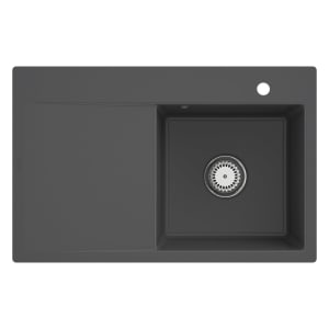 Villeroy & Boch Subway Style 45 FLAT flächenbündige Spüle, Ablaufgarnitur mit Excenterbetätigung, Becken rechts