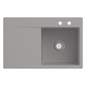 Villeroy & Boch Subway Style 45 FLAT flächenbündige Spüle, Ablaufgarnitur mit Excenterbetätigung, Becken rechts